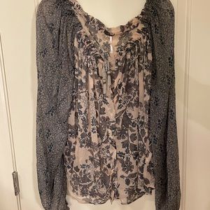 Free people sheer boho blouse